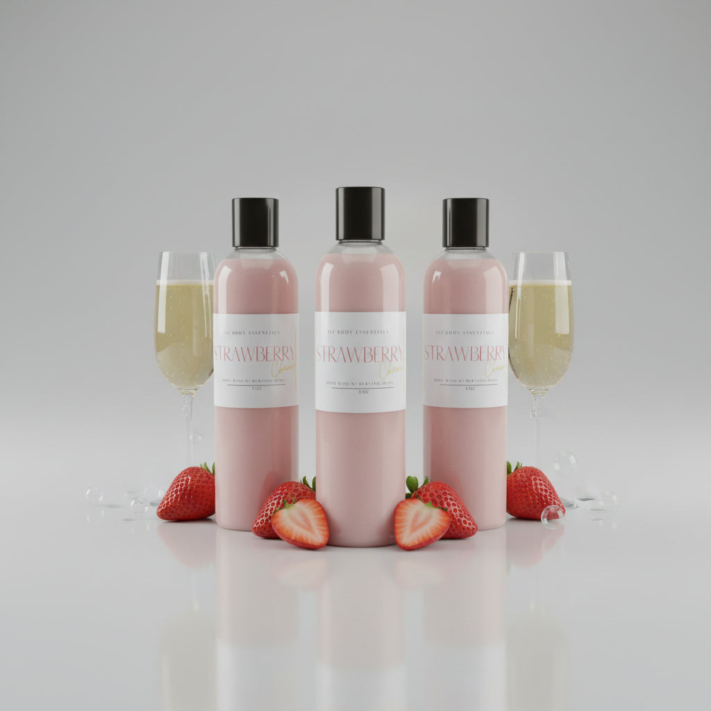 Strawberry Champagne Body Wash with Bursting Beads - JAZ Body Essentials