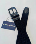 Veneta Cinture: Elastic belt in wool with leather details