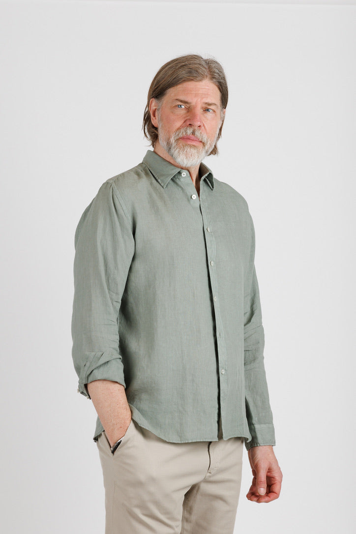 XACUS:  Legacy Shirt. Linen, Garment Died