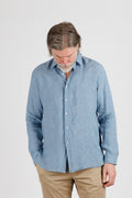 XACUS: Legacy Shirt. Albini Linen Solid/Yarn died