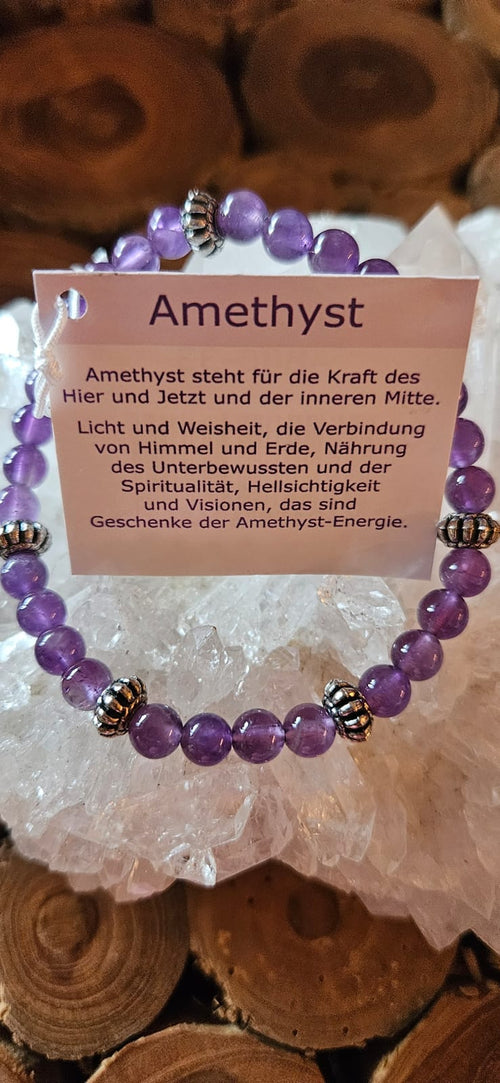 Amethyst Armband 6mm und 8mm für innere Ruhe und Balance Spirit Place Winterthur Schweiz