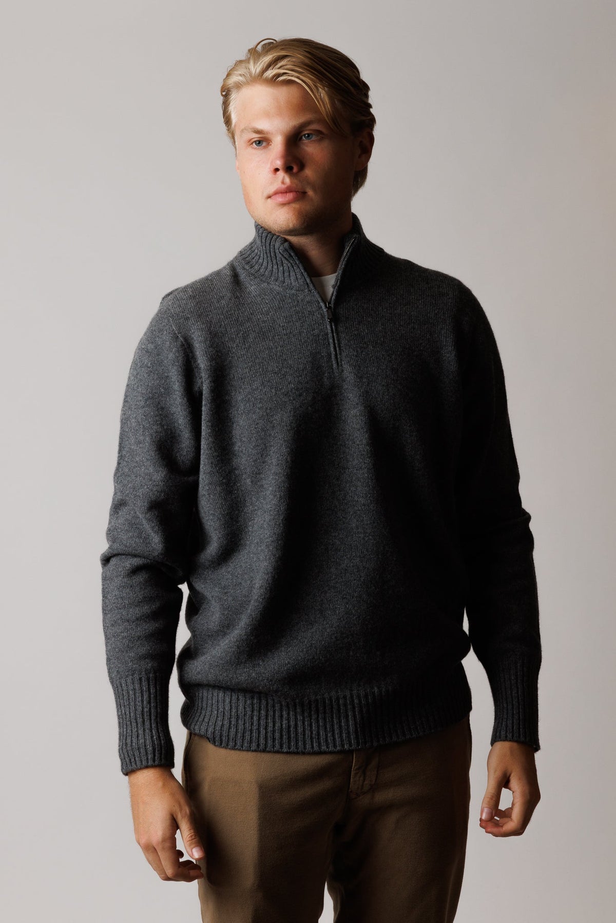 Drumohr: Halfzip Geelong wool Sweater