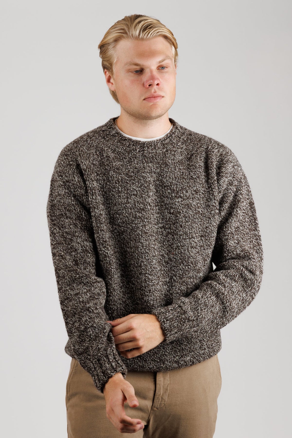 Harley: Crewneck merino sweater. Heavy herritage