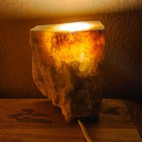 Baryt-Steinlampe (Unikat) - 01