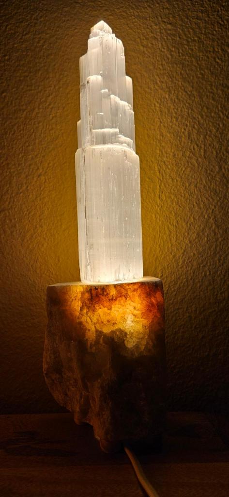 Baryt-Steinlampe (Unikat) - 01