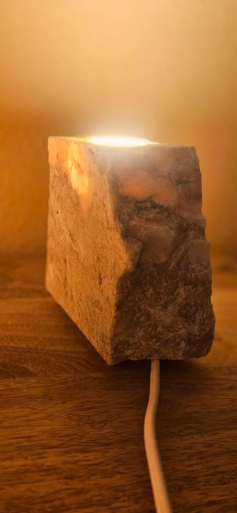 Baryt-Steinlampe (Unikat) - 03