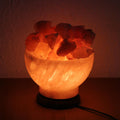 Salzkristall Feuerschüssel Lampe