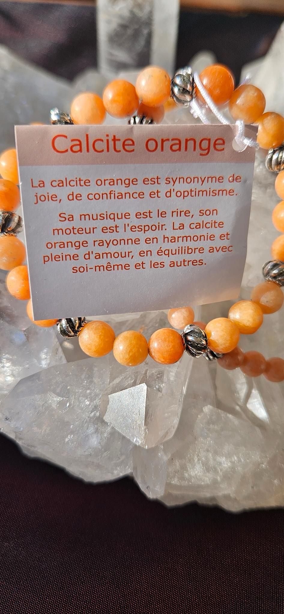 Orangencalzit-Armband 6mm und 8mm