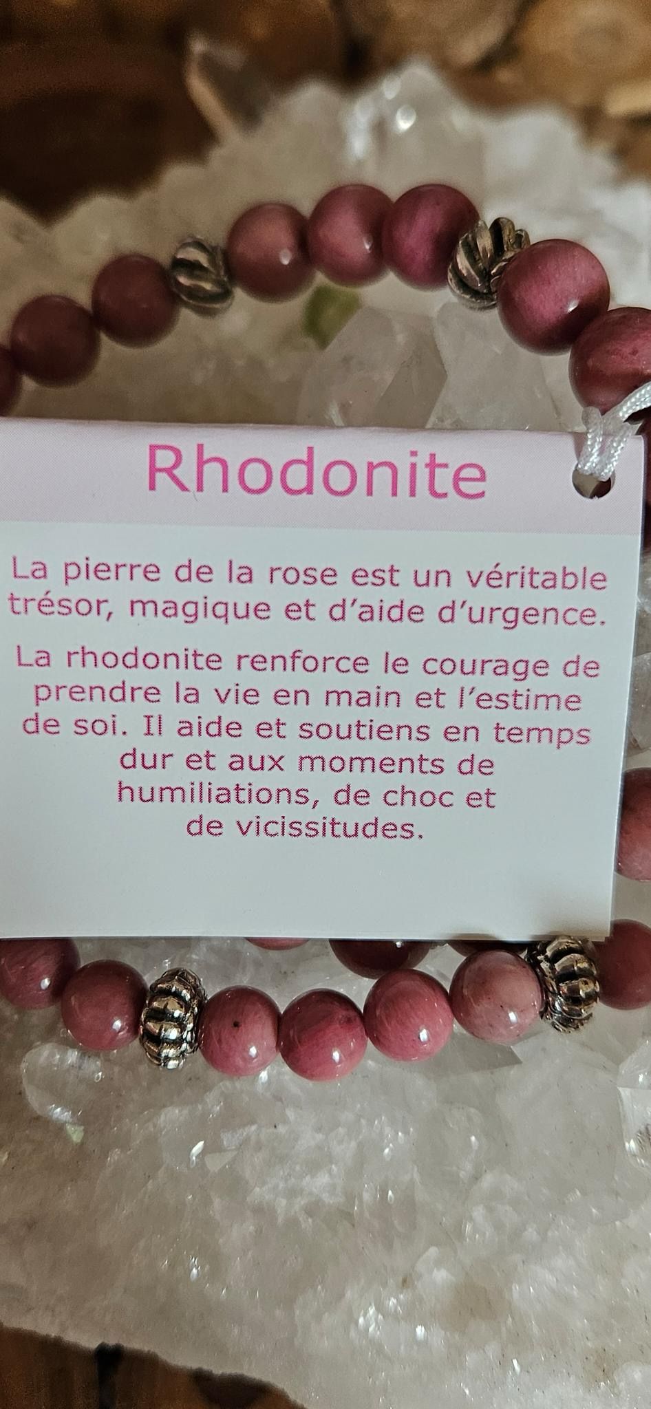 Rhodonit-Armband 6 mm und 8 mm