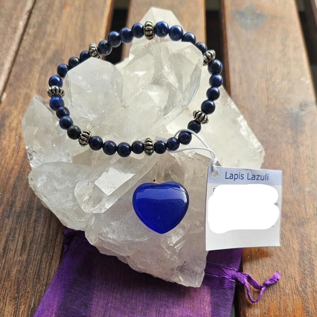 Lapis Lazuli Geschenkset Armband Herzstein Klarheit Kommunikation Spirit Place Winterthur Schweiz