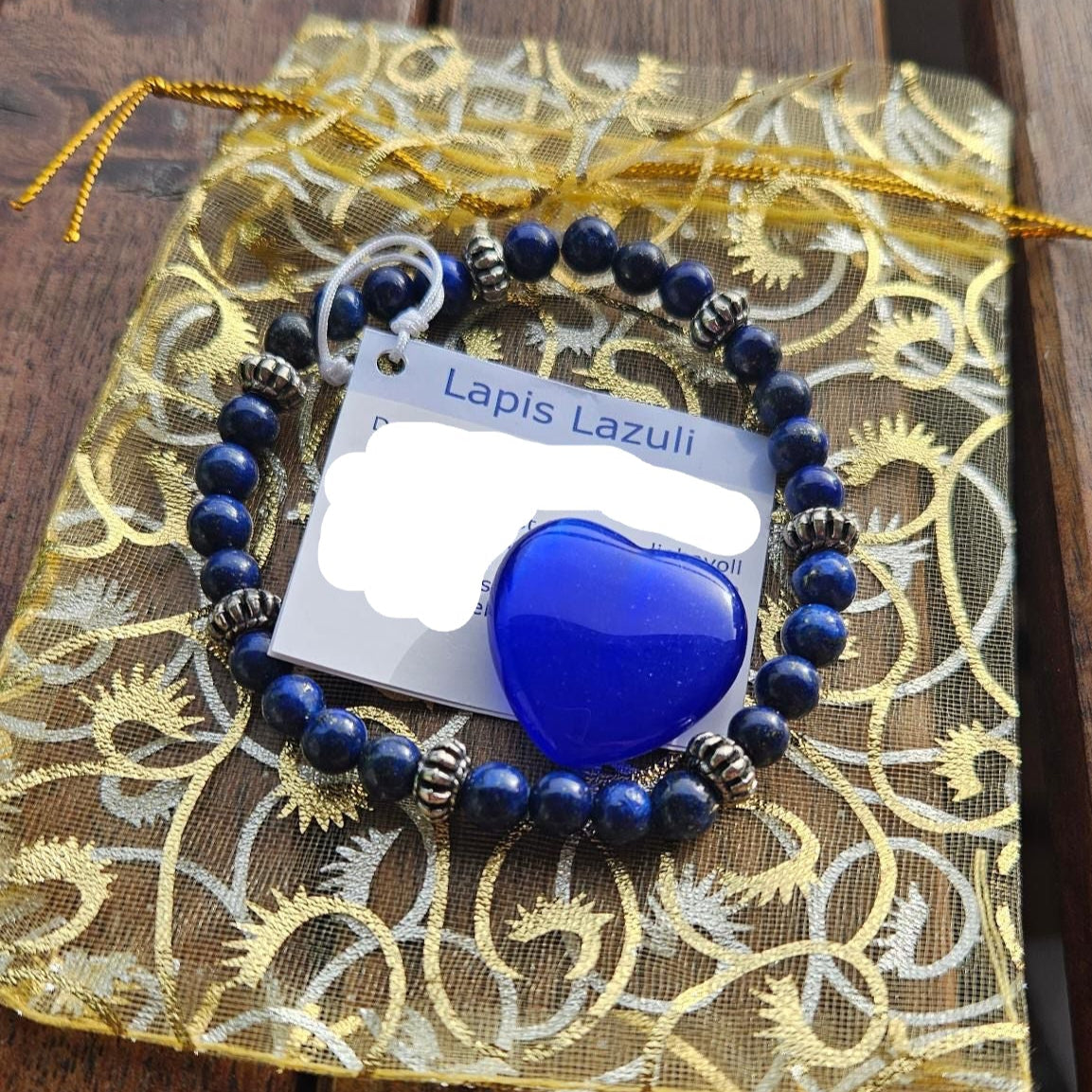 Lapis Lazuli Geschenkset Armband Herzstein Klarheit Kommunikation Spirit Place Winterthur Schweiz