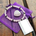 Rosenquarz Geschenkset Armband Herzstein Liebe Selbstliebe Spirit Place Winterthur Schweiz