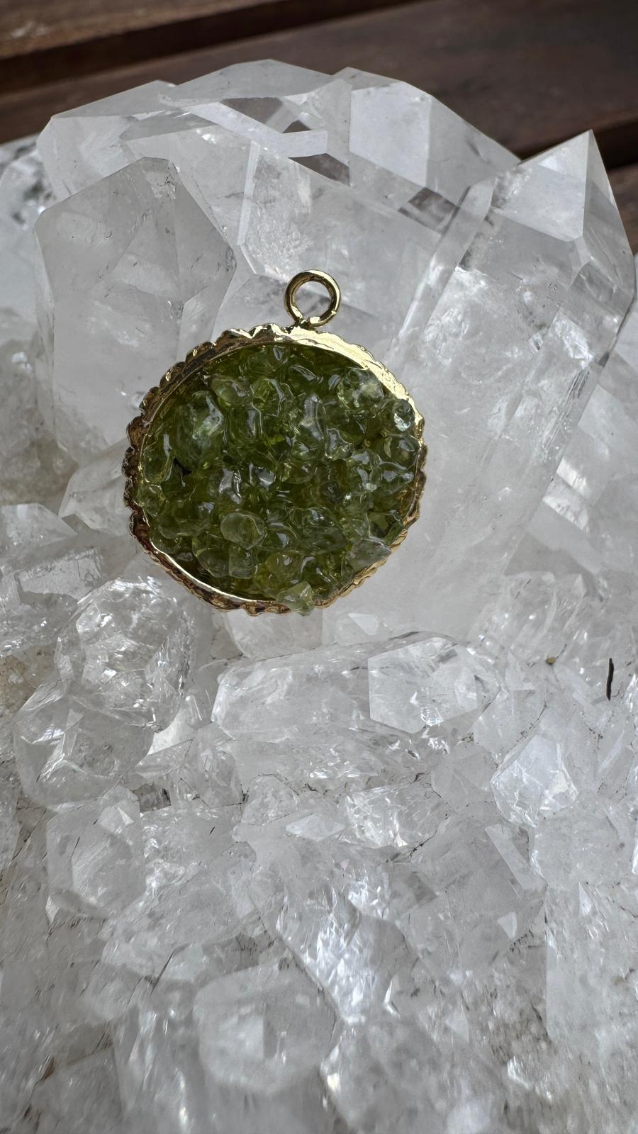 Peridot Anhänger – 18K vergoldet