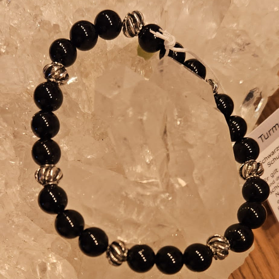 Turmalin Armband schwarz 6mm 8mm Schutzstein Energie Spirit Place Winterthur Schweiz