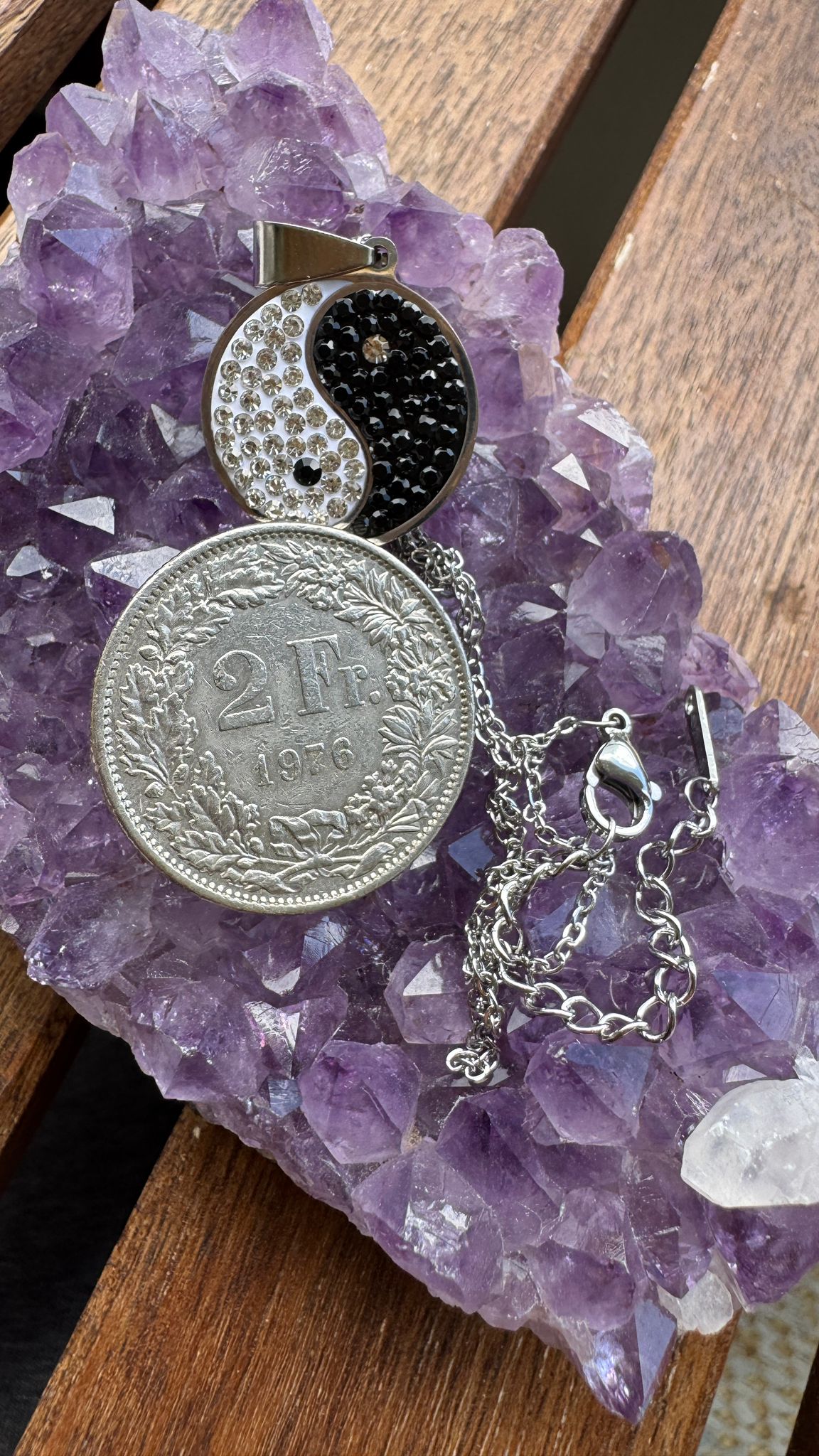 Yin Yang Kette mit Anhänger (Silber)