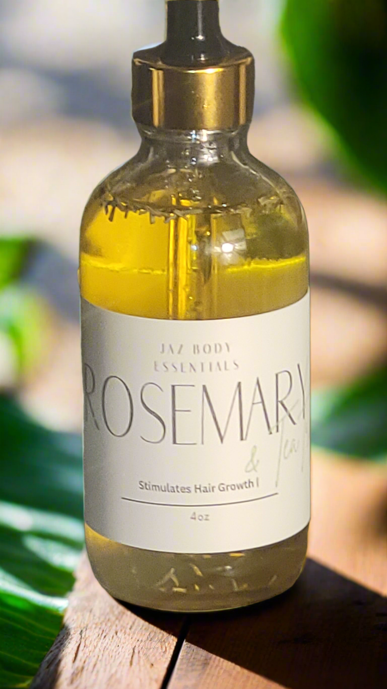 Rosemary and Tea Tree Hair Oil 4oz - JAZ Body Essentials