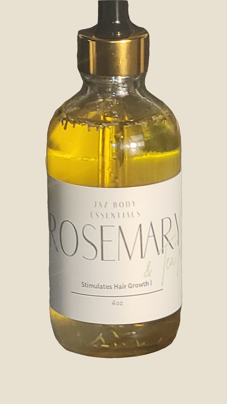 Rosemary and Tea Tree Hair Oil 4oz - JAZ Body Essentials