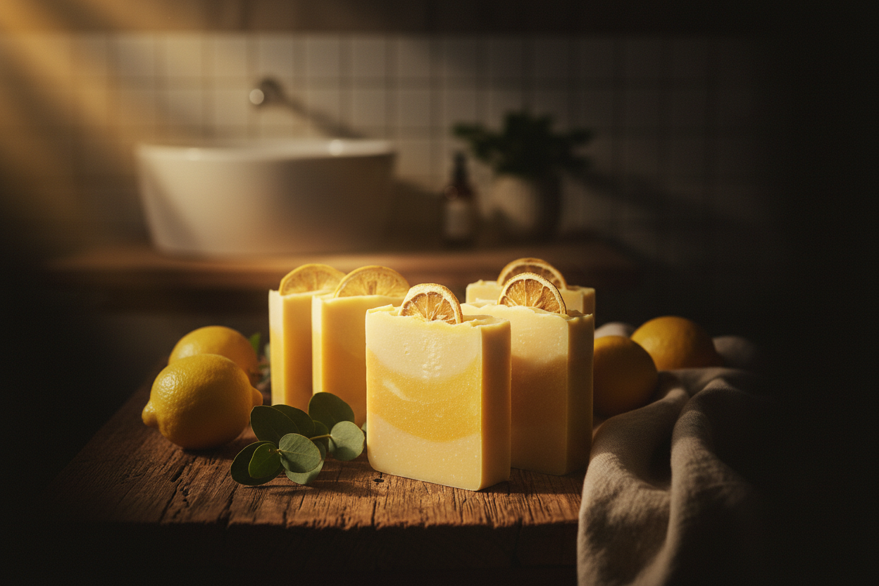 Savon vegan citron-menthe poivrée