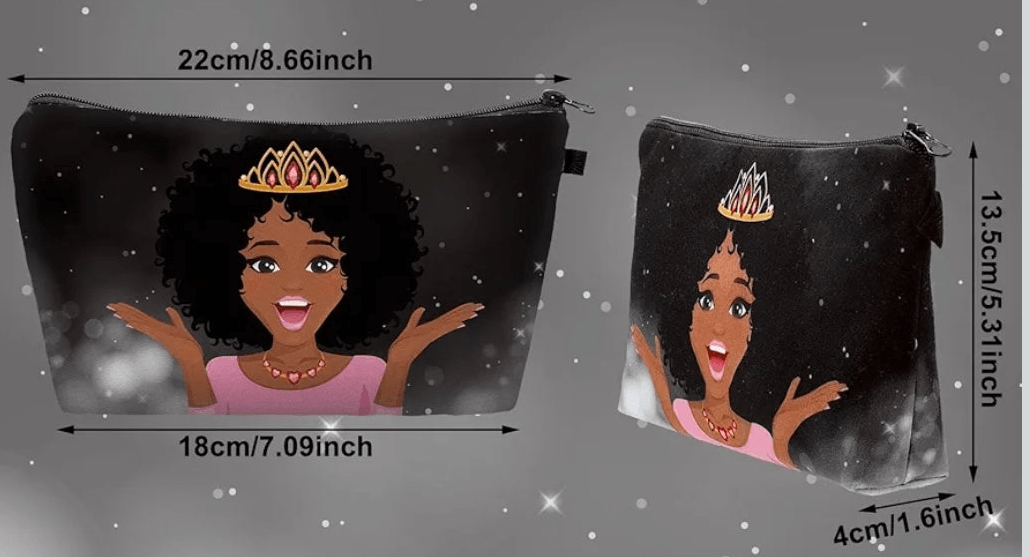 Melanated Women Cosmetic Bag — Afrocentric & Affirmation Styles