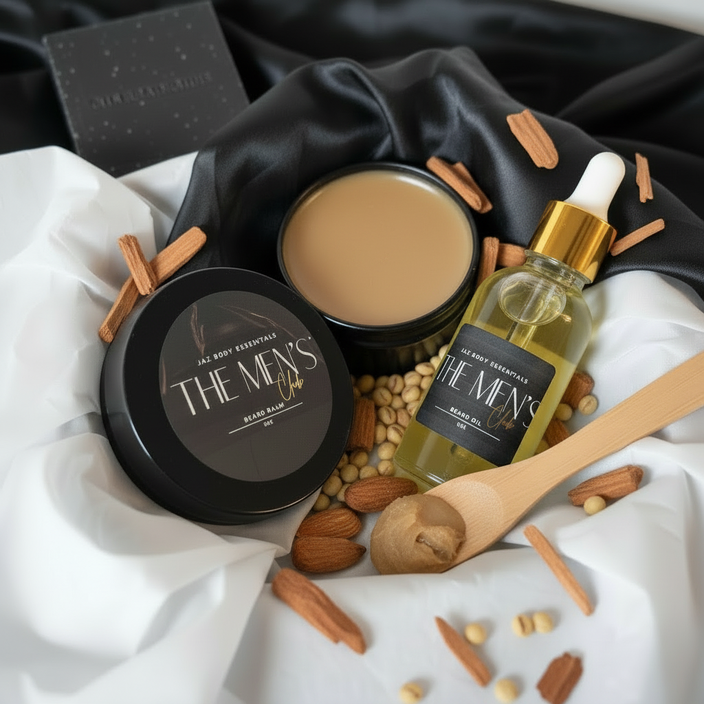 Das Geschenkset Bartbalsam und Bartöl „The Men’s Club“