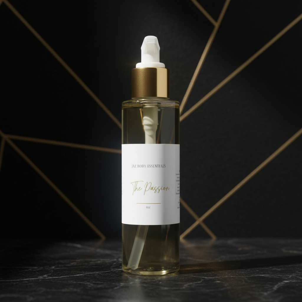 Skincare serum bottle with dropper on a dark marble surface and geometric background